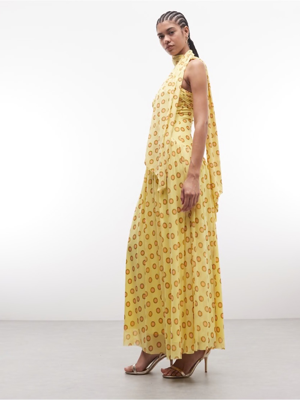 AFRM Yellow Rori Sculpted Waist Maxi Dress-XS-NWT